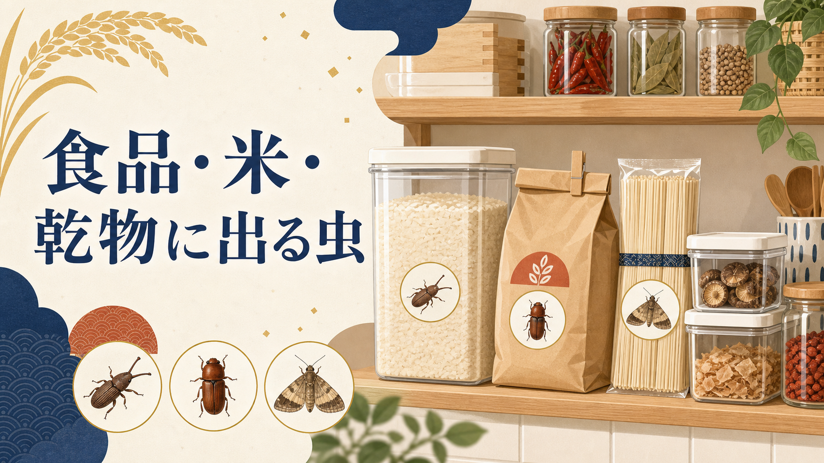 食品害虫の種類と対策｜米・乾物に出る虫を見分けて保管を見直す