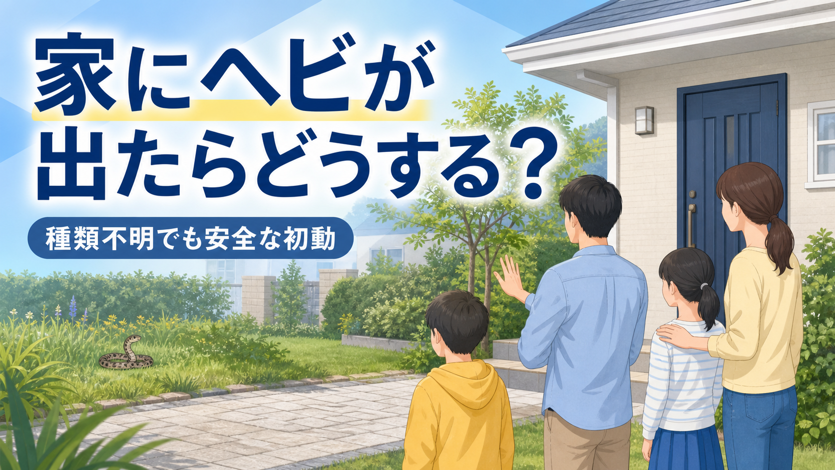 家にヘビが出たらどうする？種類不明でも安全を守る初動